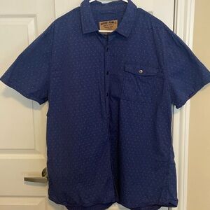 Mens Seven7 Jeans Co Button down shirt size XXL   Blue with red stitching